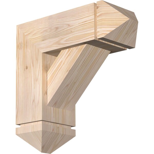 Ekena Millwork Traditional Arts and Crafts Smooth Bracket w/ Offset Brace, Douglas Fir, 7 1/2"W x 20"D x 20"H BKT0806X20X20TRA03SDF - main